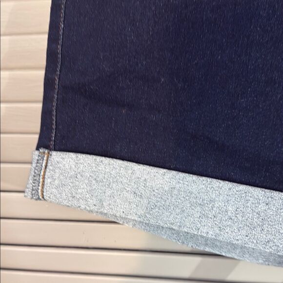 Fashion Nova Blue Jean Shorts High-Waisted Cuffed - Picture 8 of 11